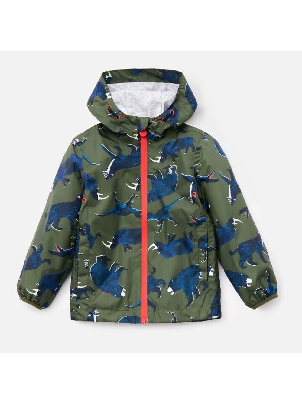 Joules Kids Raincoat with Dinosaur Print - Green and Blue